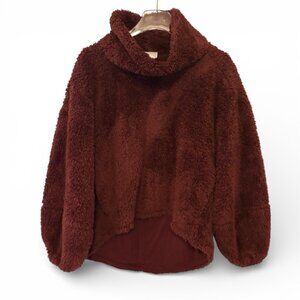 Lululemon Warm Restore Sherpa Pullover Savannah Burgundy Oversized Fleece M/L